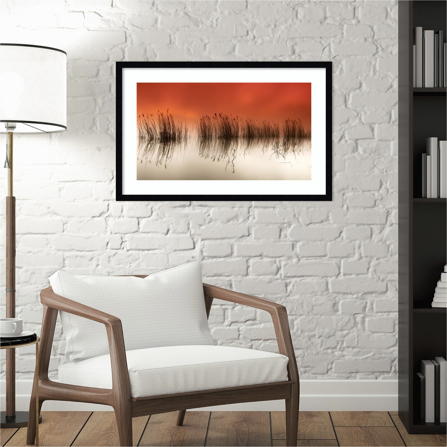 Serene Sea Grass by Rui David Wood Framed Wall Art Print