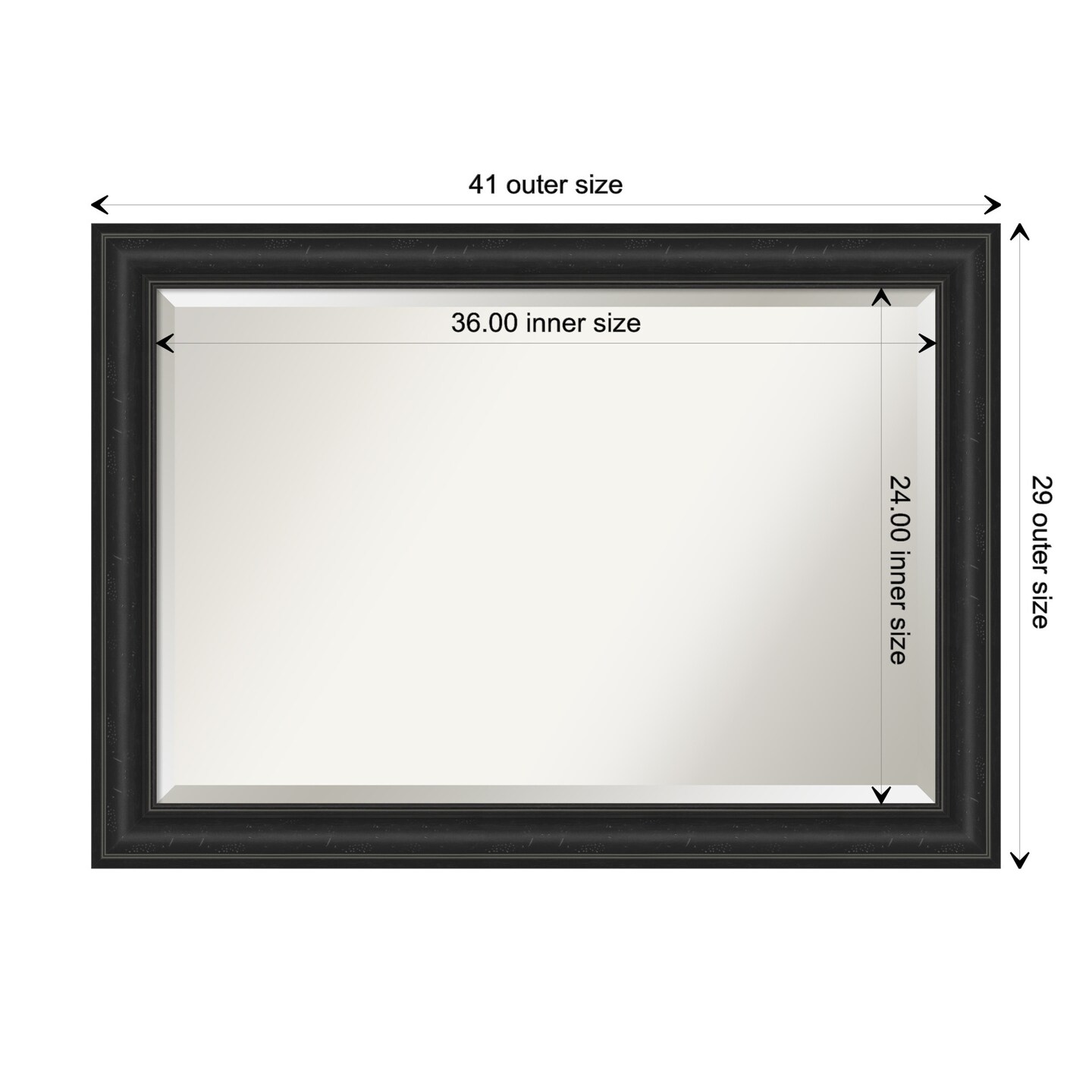 Beveled Bathroom Wall Mirror, Shipwreck Frame