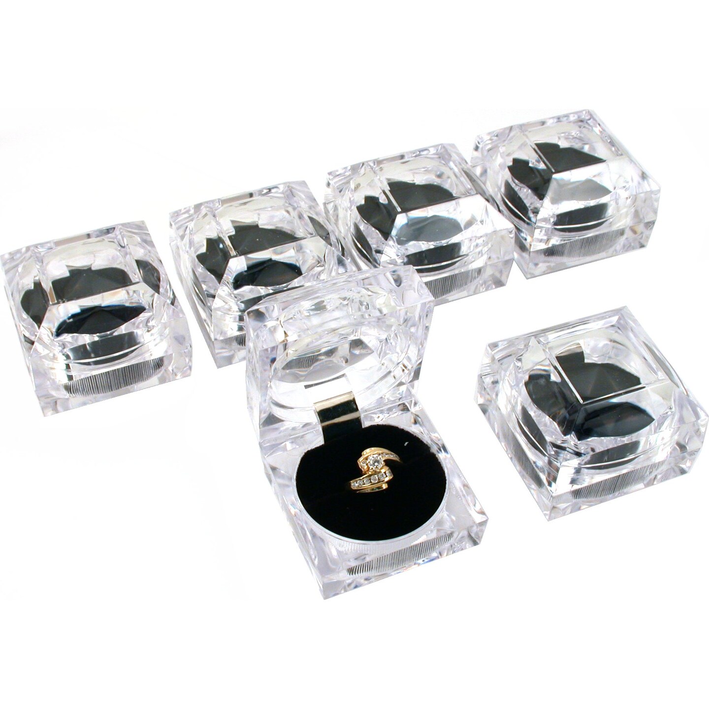 6 Large Mens Crystal Ring Jewelry Gift Boxes Michaels