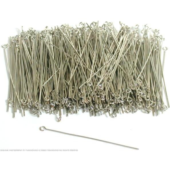 500 Hat Broach Pin w/Loop Hole Part White 21 Gauge