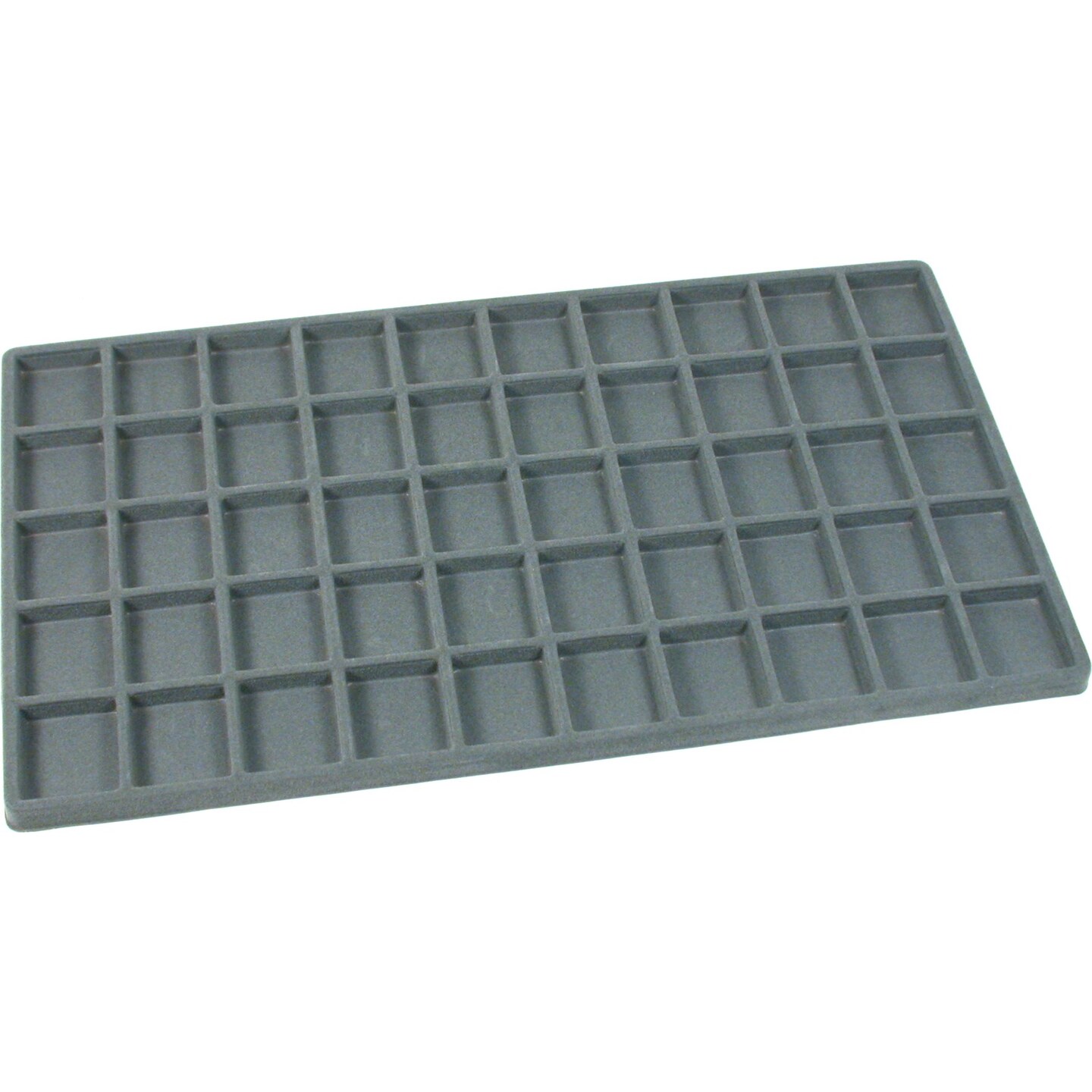 6 Jewelry Box Display Cases Gray 50 Slot Inserts New