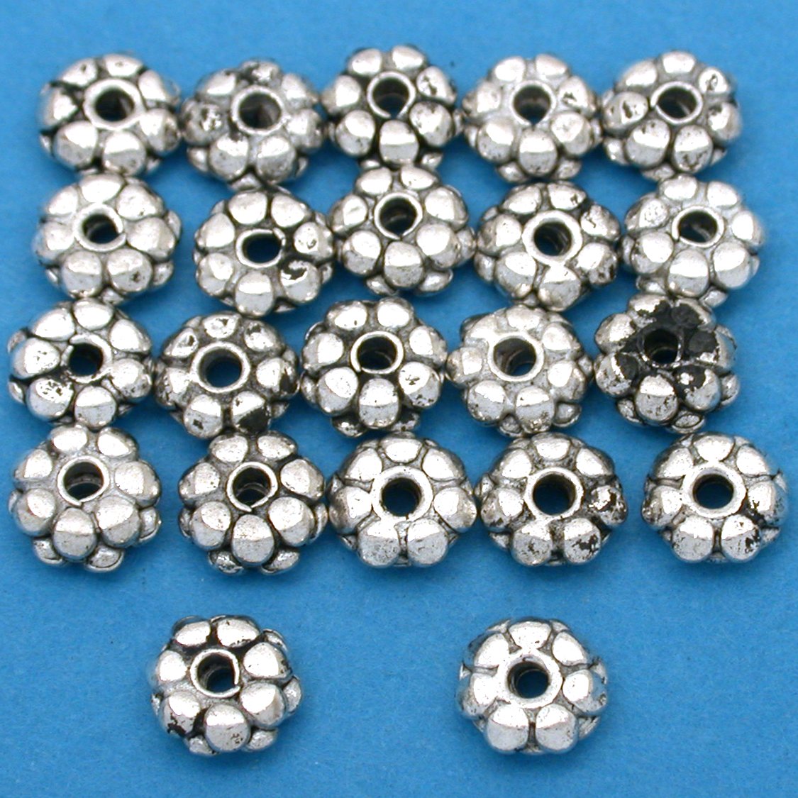 15g Bali Spacer Bead Antq Silver Plt 7.5mm Approx 20