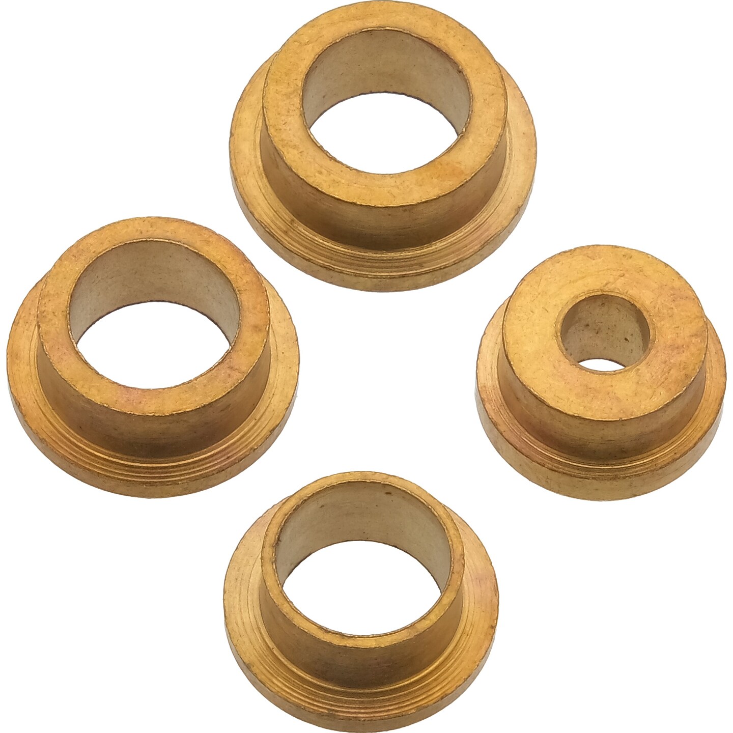 4 brass bushings ideal for grandfather clocks,Sizes: 5/16", 3/8", 7/16", 1/2"