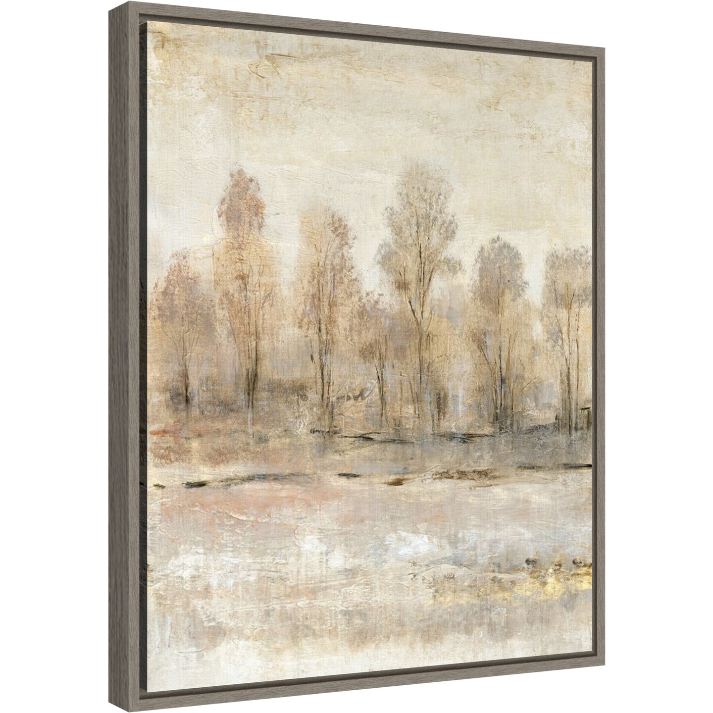 Peaceful Forest I by Tim O'Toole 16-in. W x 20-in. H. Canvas Wall Art Print Framed in Grey