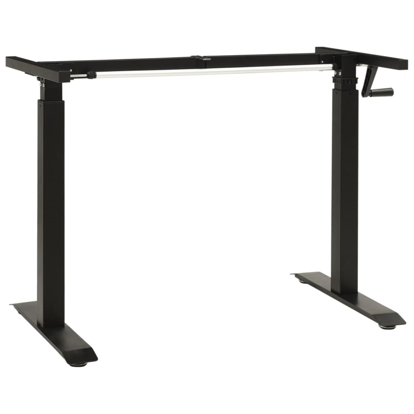 vidaXL Manual Height Adjustable Standing Desk Frame Hand Crank Black