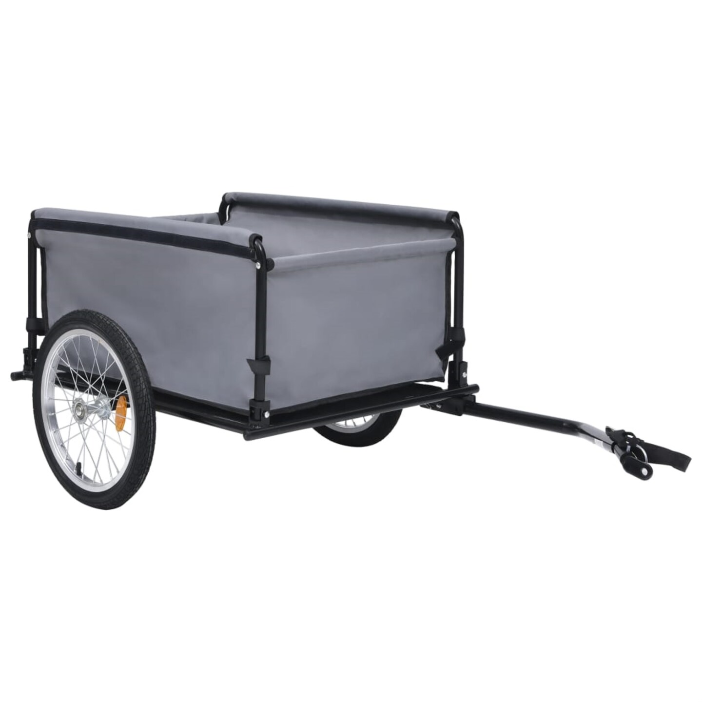 vidaXL Bike Cargo Trailer Black and Blue 143.3 lb Accent Furniture