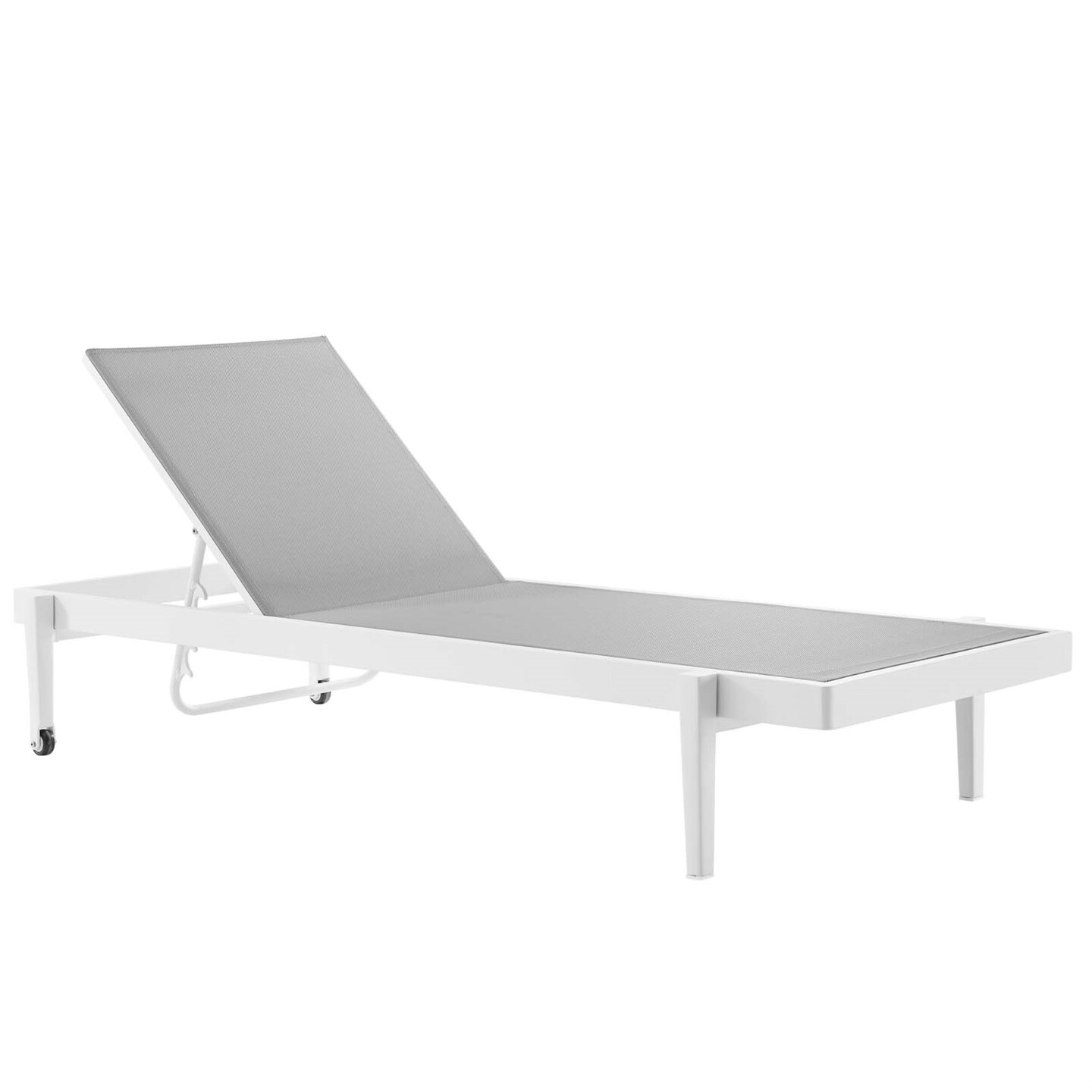 Charleston Outdoor Patio Chaise Lounge Chair White Gray | Accent Chairs ...