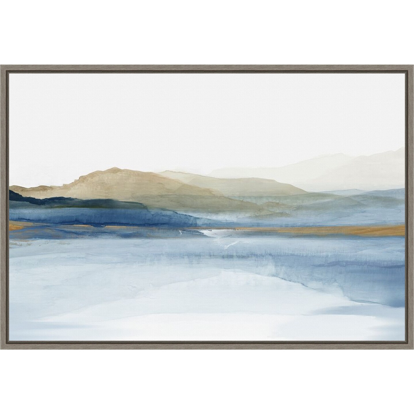 Mountain Landscape by Allison Pearce 23-in. W x 16-in. H. Canvas Wall Art Print Framed in Grey
