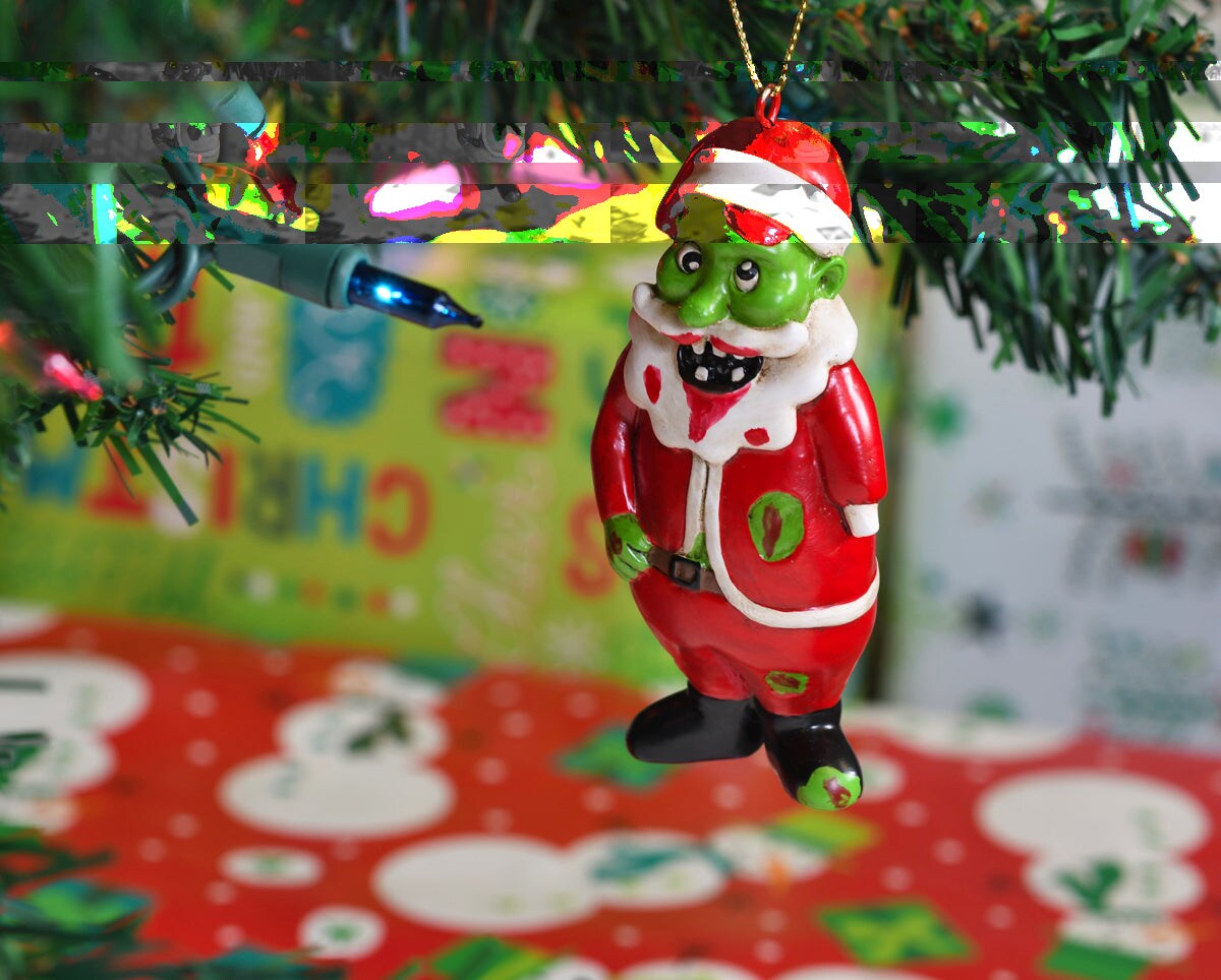 Zombie Santa Claus Christmas Ornament