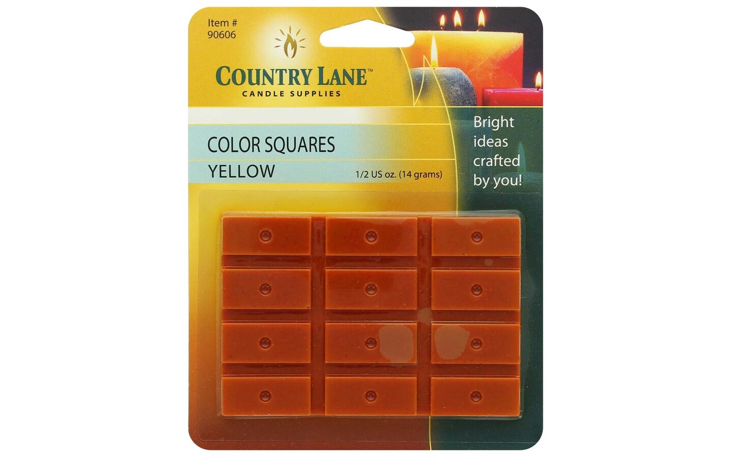 Country Lane Candle Color Square .5oz Yellow