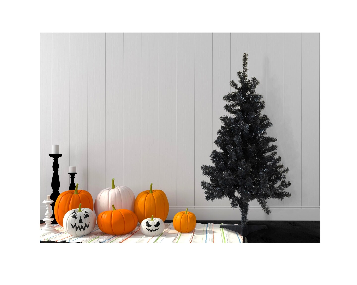 black halloween christmas tree