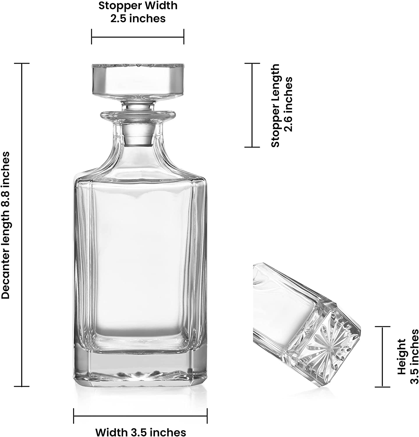 Makerflo 750 ml Glass Whiskey Decanter with Airtight Stopper | Michaels