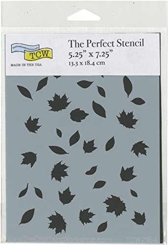 STENCIL FALLING LEAVES 5X7