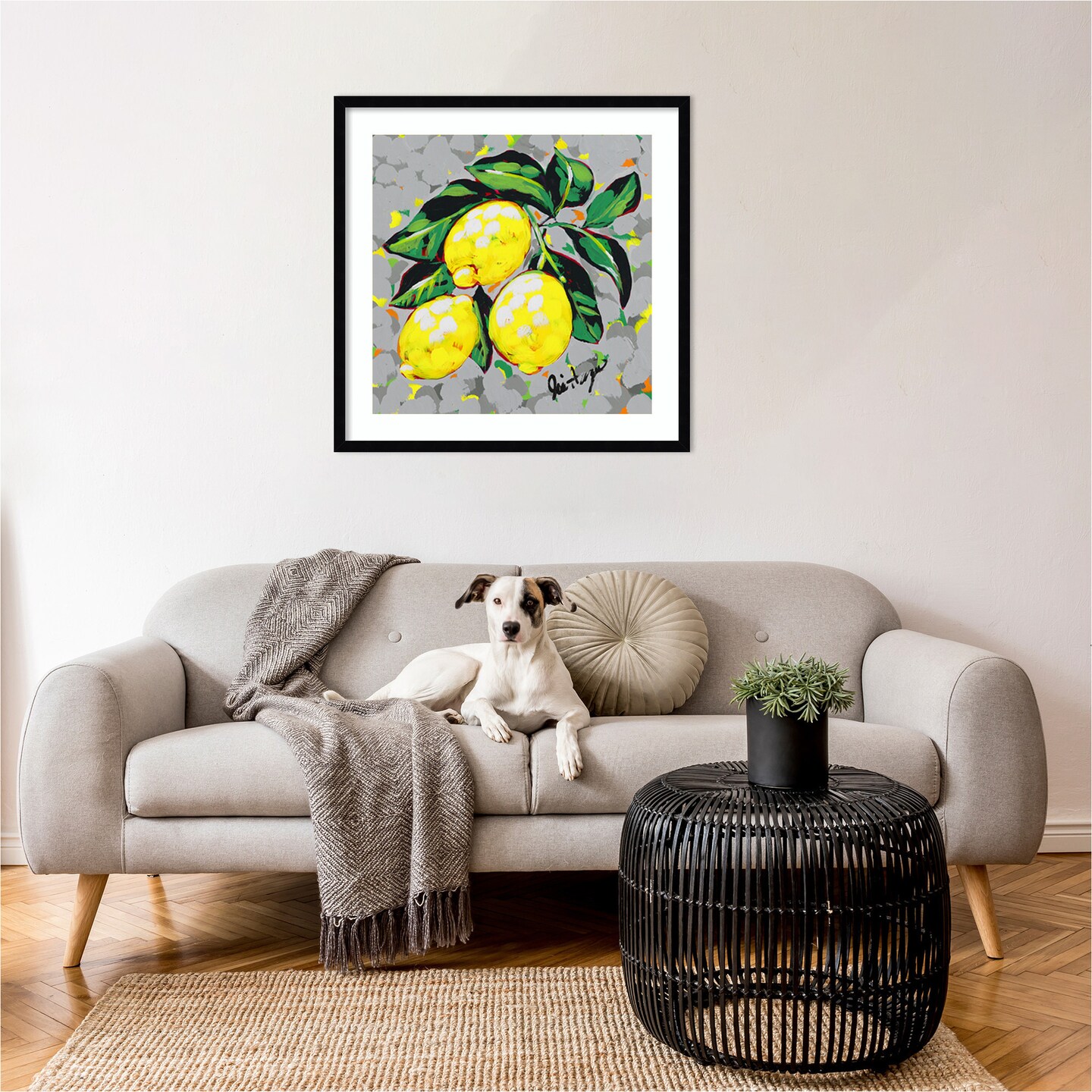 Fruit Sketch Lemons by Jodi Augustine Wood Framed Wall Art Print | Michaels