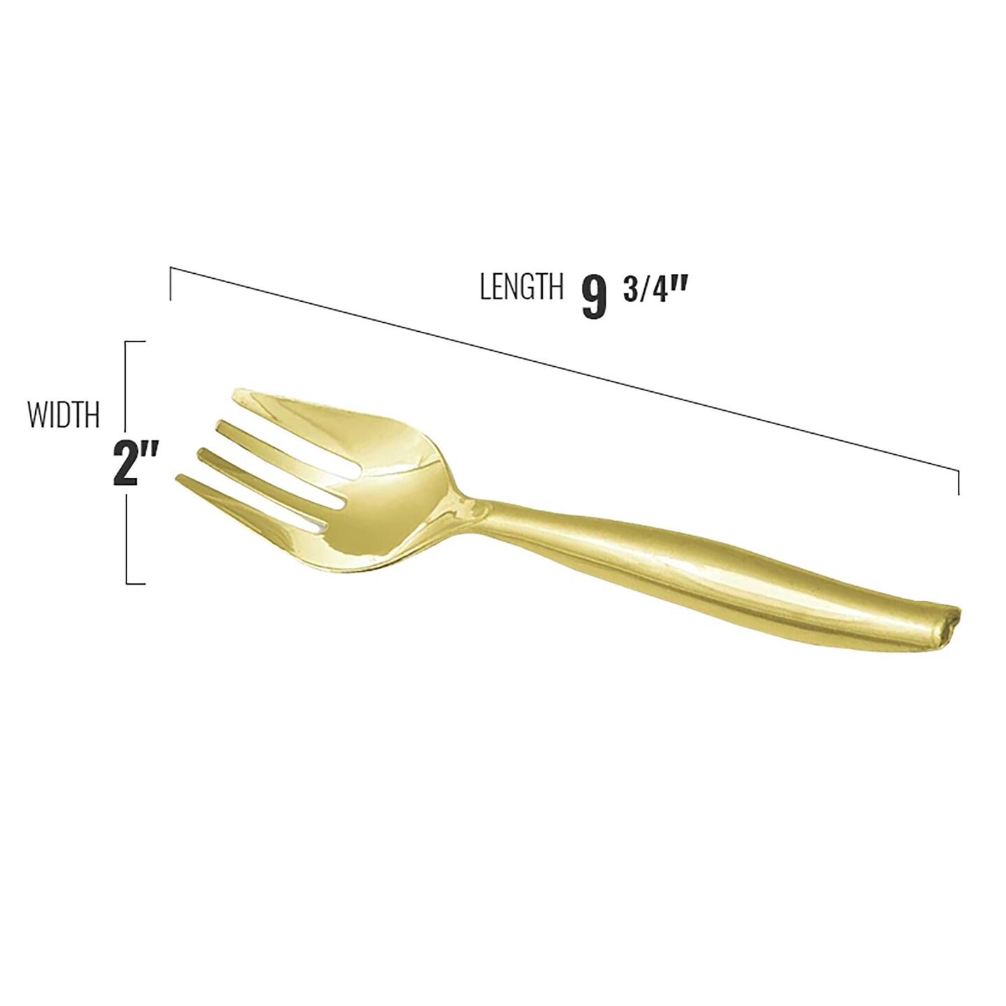 Gold Disposable Plastic Serving Flatware Set - Serving Spoons and Serving Forks (60 Pairs)