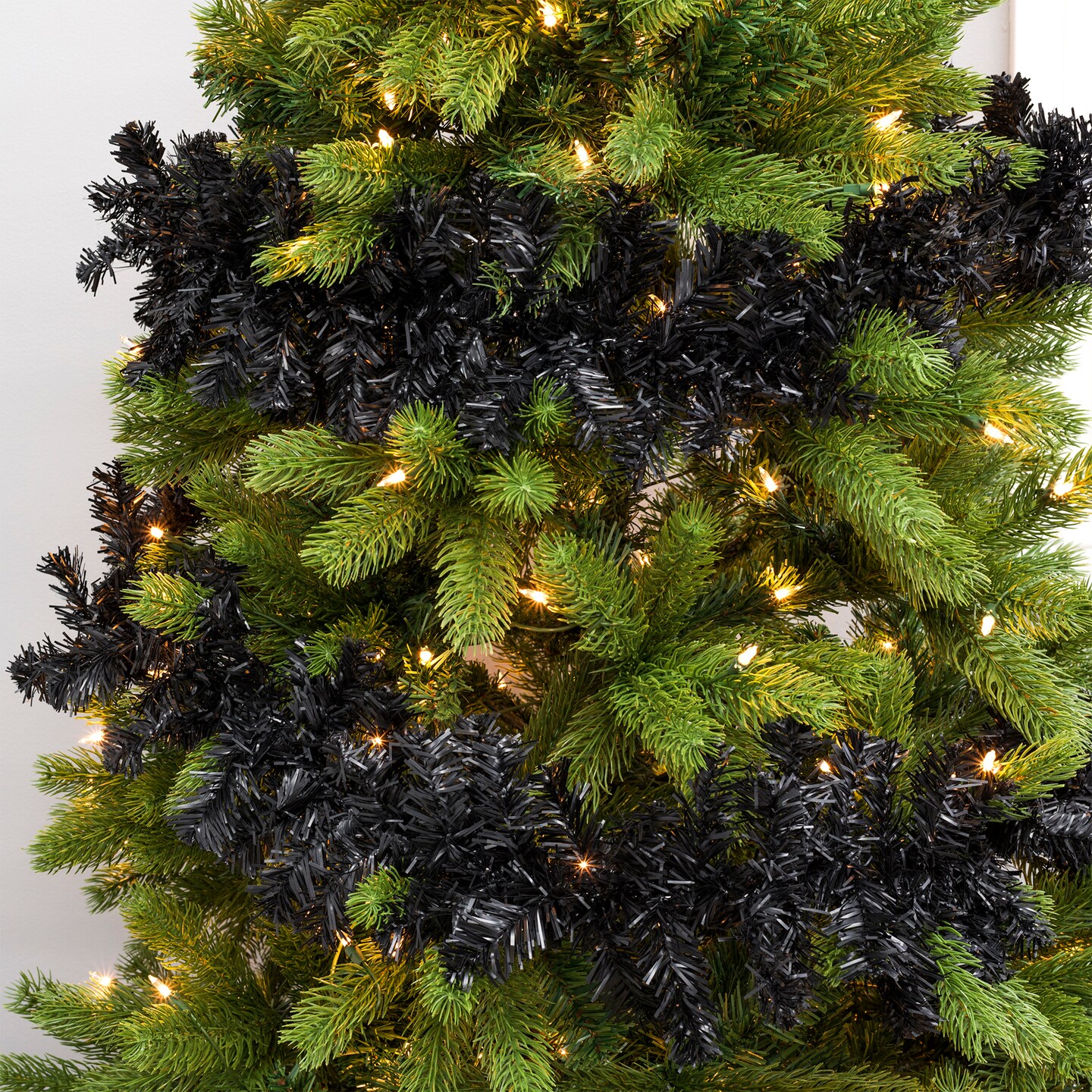 Perfect Holiday 9ft Artificial Christmas Halloween Garland - Black