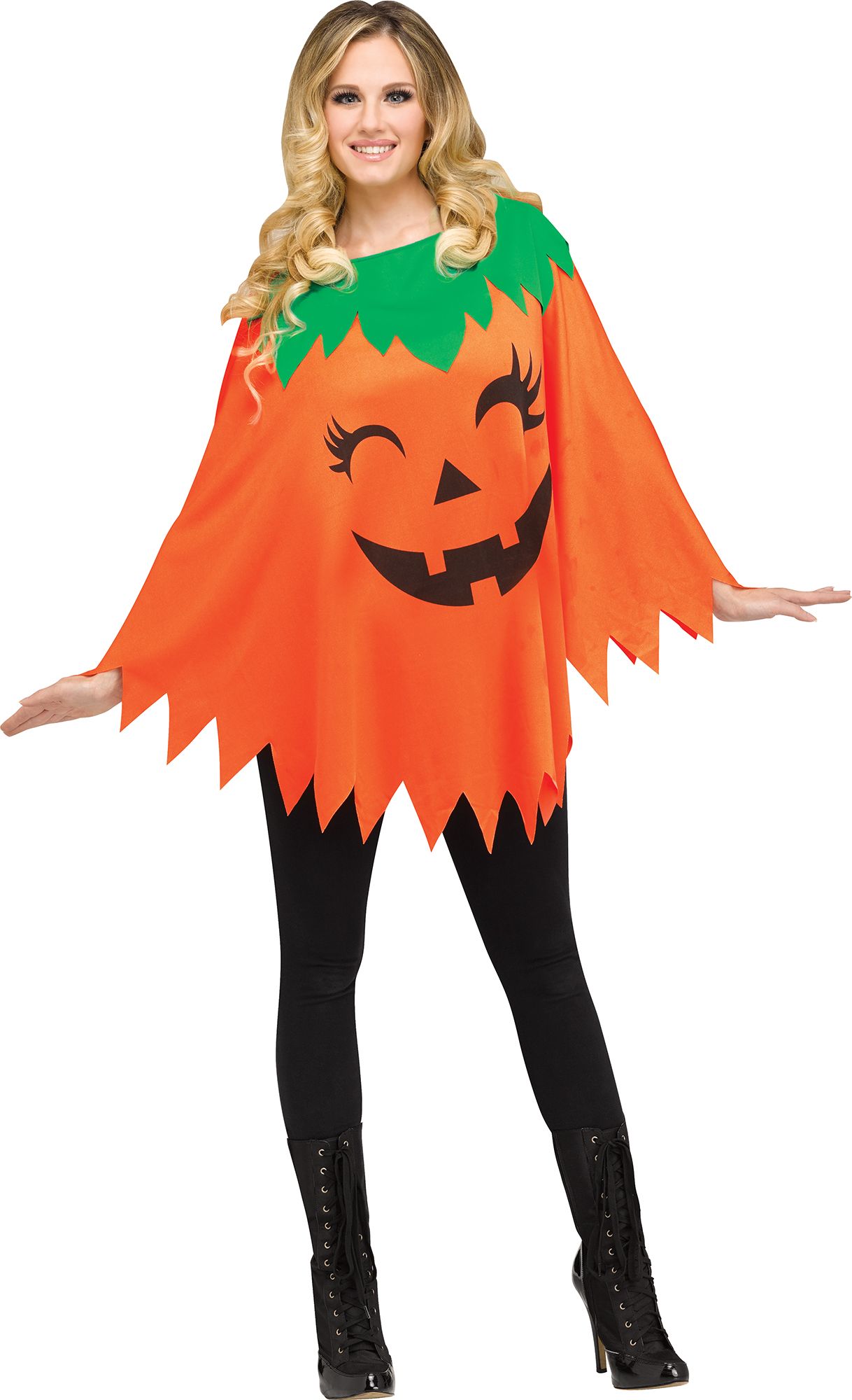 Adult Pumpkin Poncho