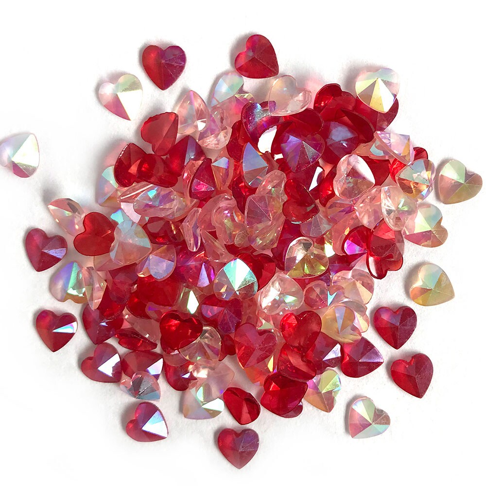 Buttons Galore Sparkletz&#xAE; Embellishments Bundle, Iridescent Diamonds, Hearts -18 Grams