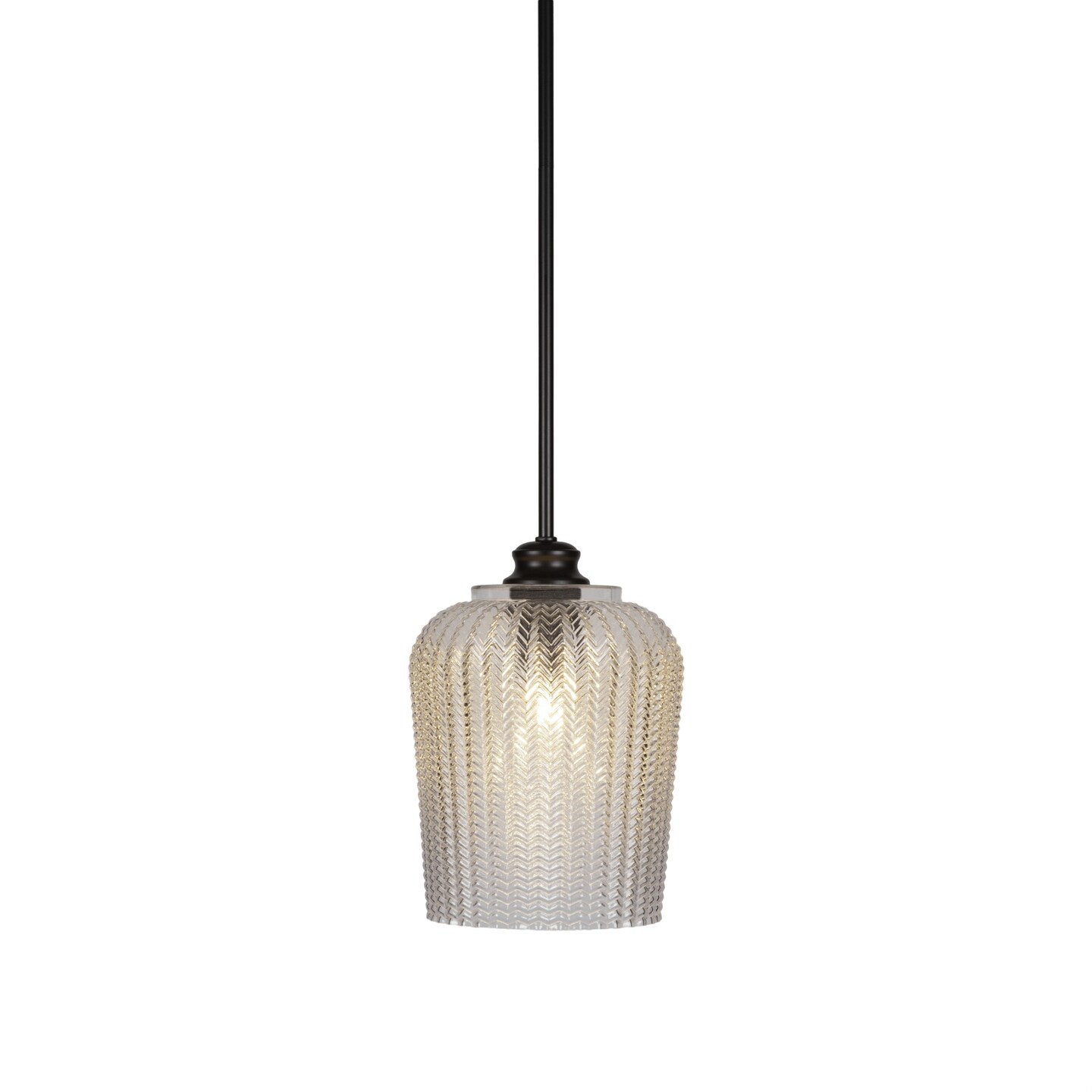 Cordova Stem Hung Pendant In Matte Black Finish With 9