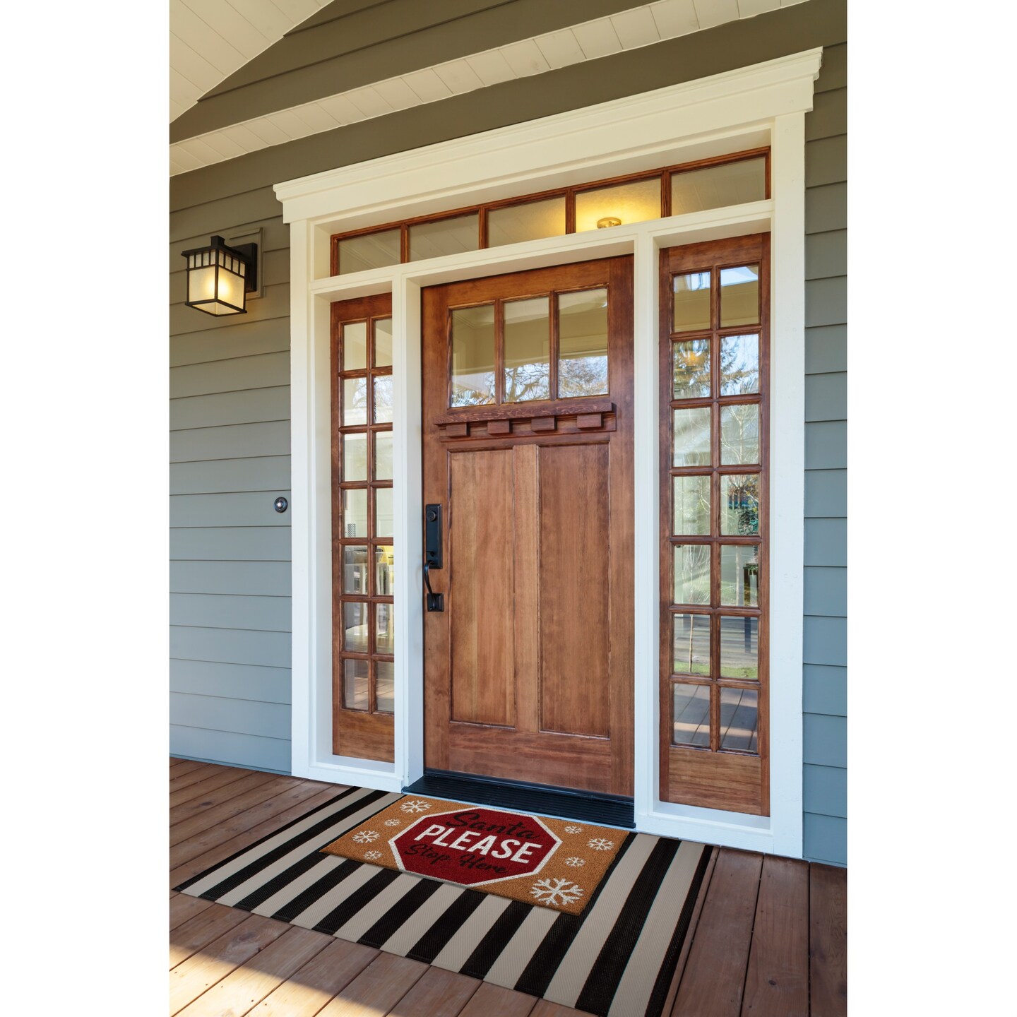 DII Santa Please Stop Sign Doormat