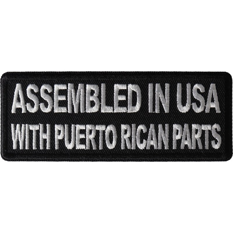Patch, Embroidered Patch (Iron-On or Sew-On), Assembled in USA With Puerto Rican Parts , 4&#x22; x 1.5&#x22;