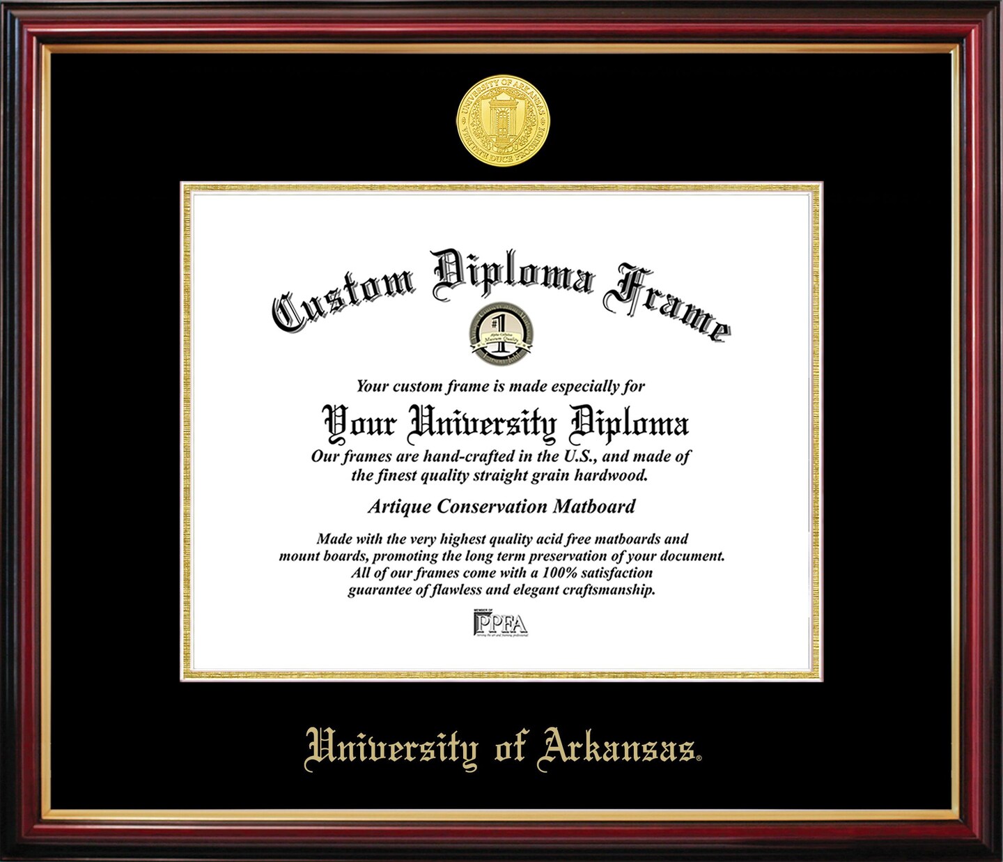 University of Arkansas Petite Diploma Frame