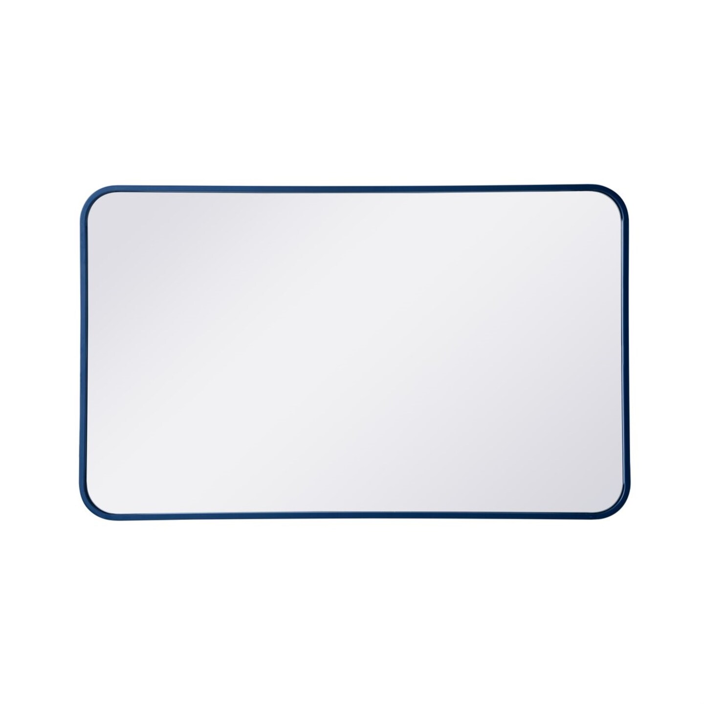 Soft corner metal rectangular mirror 22x36 inch in Blue Mirrors Michaels