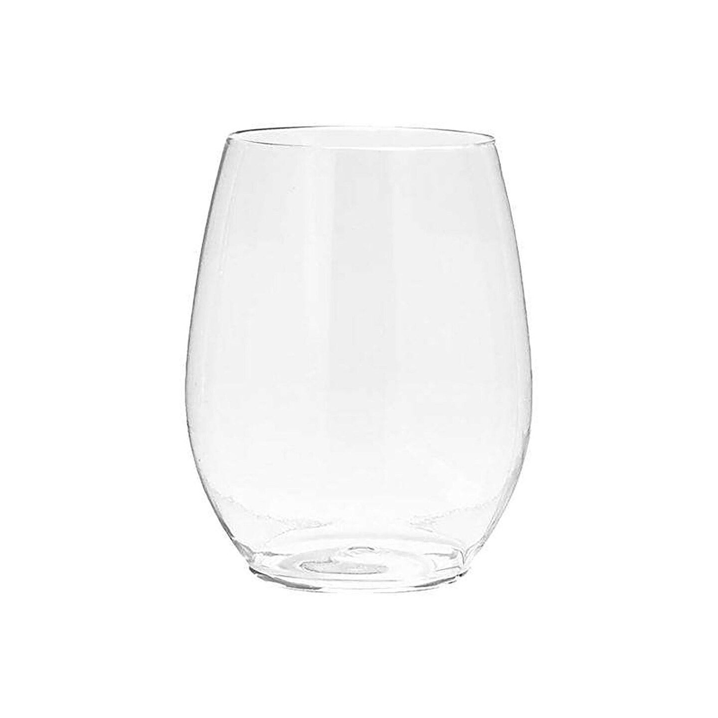 12 oz. Clear Elegant Stemless Plastic Wine Glasses (64 Glasses