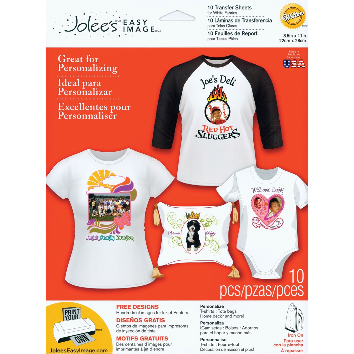 Jolee's Easy Image Transfer Sheets 8.5"X11" 10/Pkg-For Light Fabrics ...