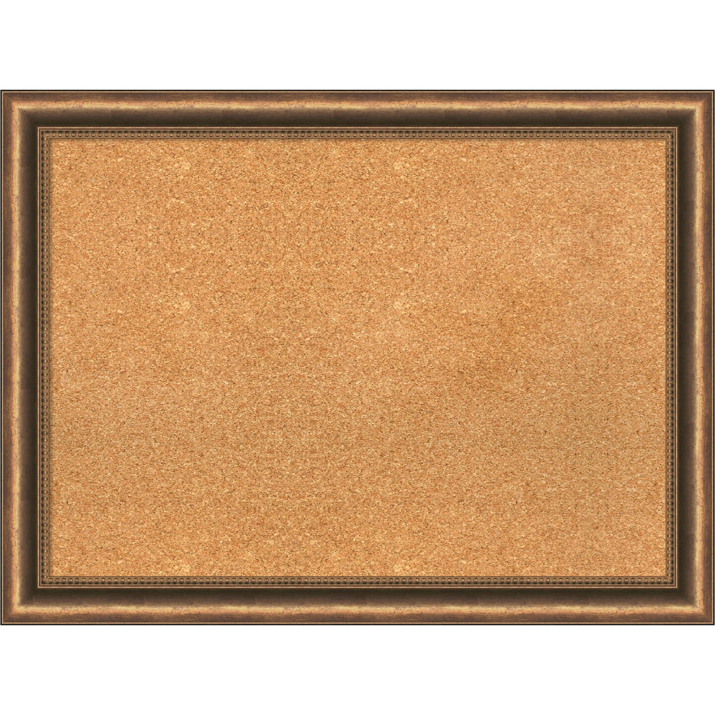 Natural Cork Board (32 in. x 24 in.), Manhattan Bronze Narrow Wood Frame - Bulletin Board, Organization Board, Pin Board