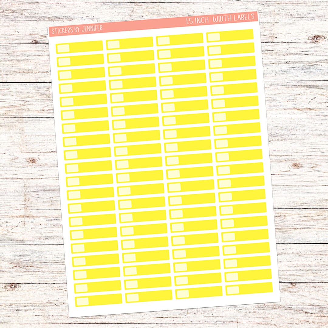 1.5 inch width Planner Sticker Labels (Qauntity-1 sheet) 002