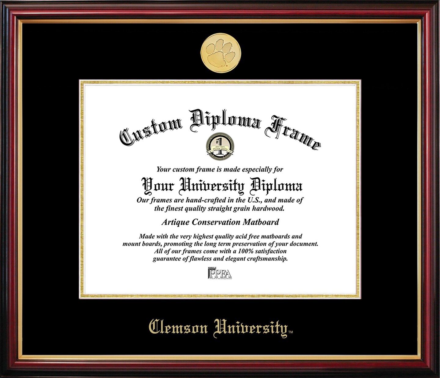 Clemson University Petite Diploma Frame