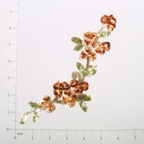 Blooming Vine Sequin Applique/Patch