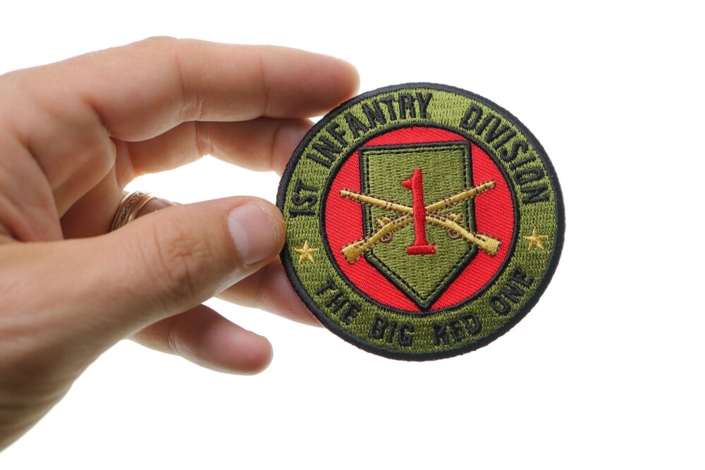 Patch, Embroidered Patch (Iron-On or Sew-On), 1st Infantry Division The Big Red One, 3&#x22; Round