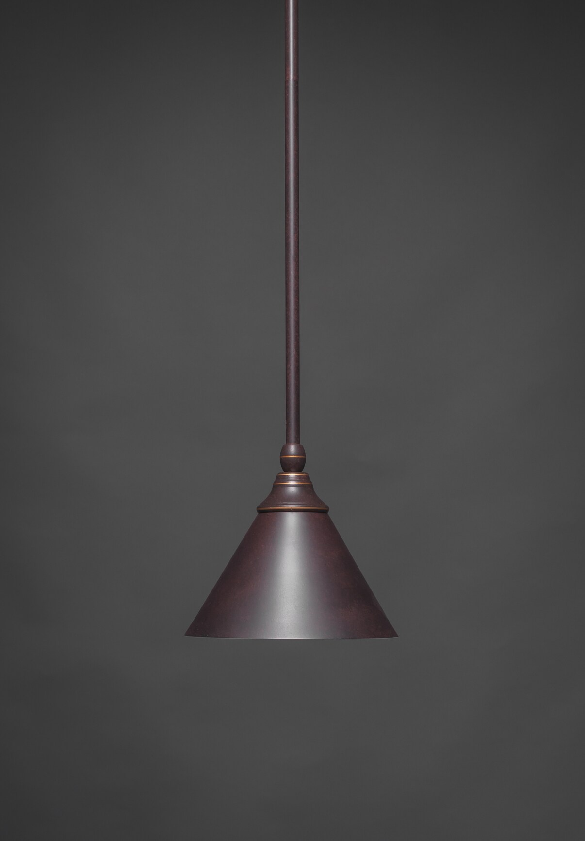 Stem Mini Pendant With Hang Straight Swivel Shown In Dark Granite