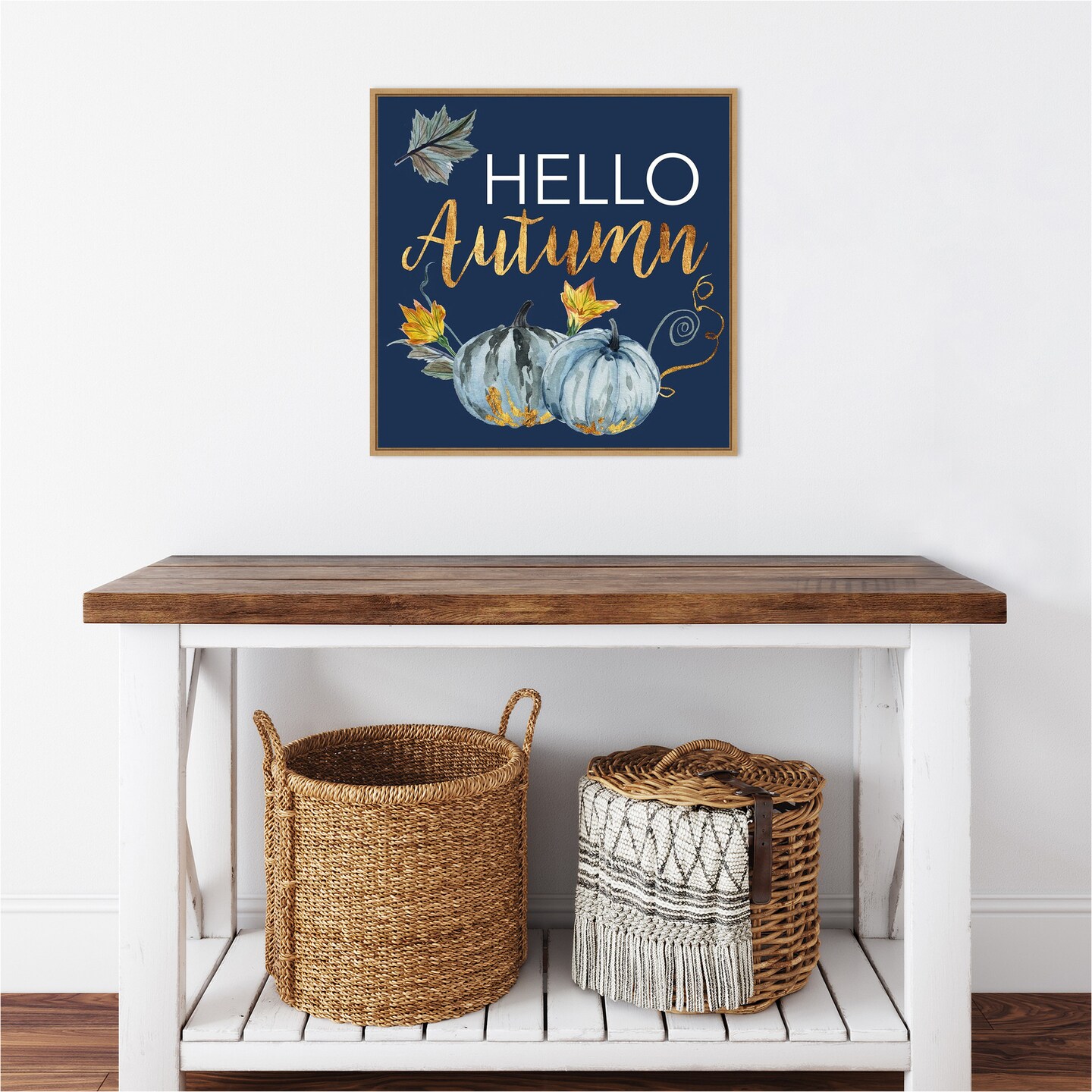 Harvest II by Melissa W 22-in. W x 22-in. H. Canvas Wall Art Print Framed in Natural