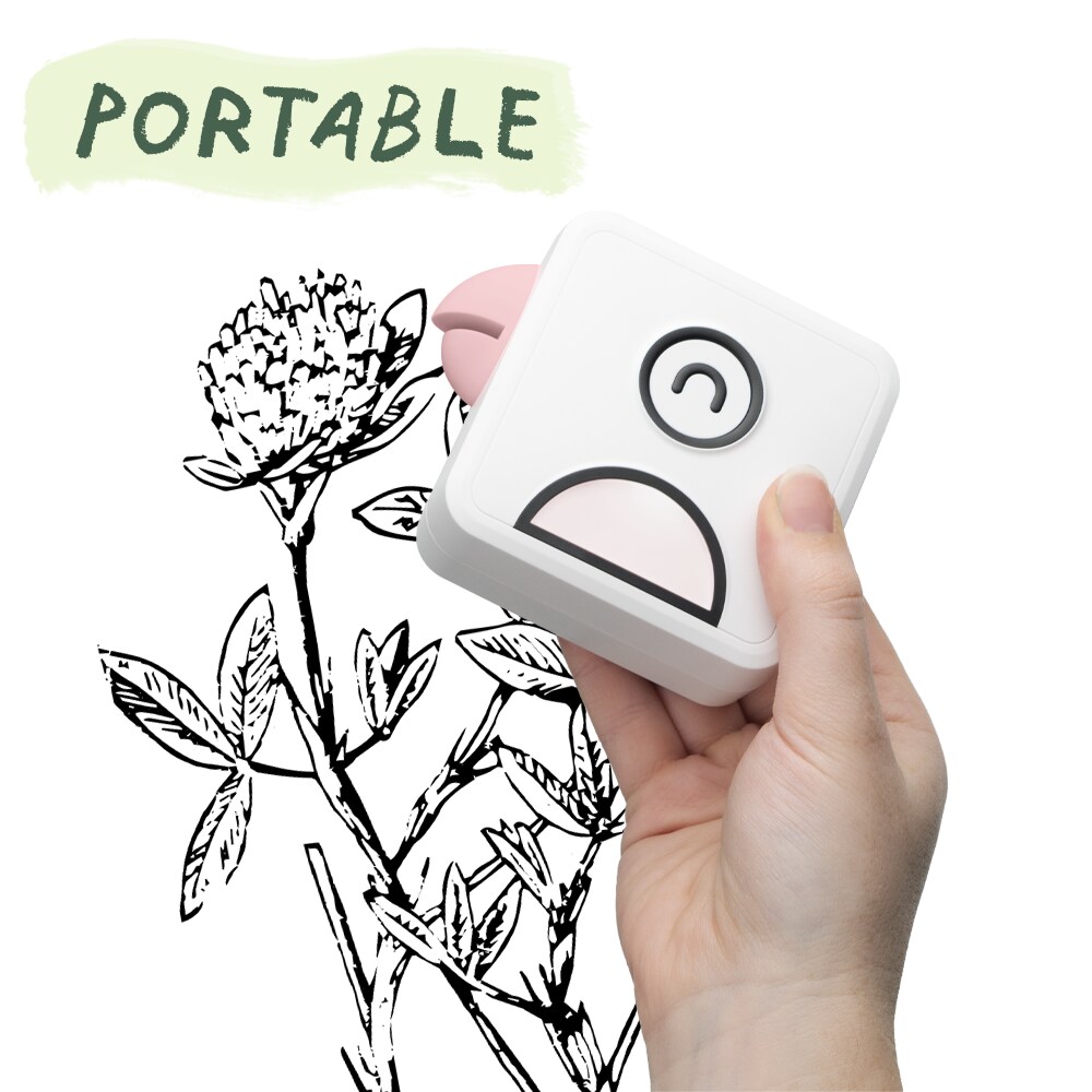 Portable Printer - Inkless &#x26; Smartphone Compatible - Pink
