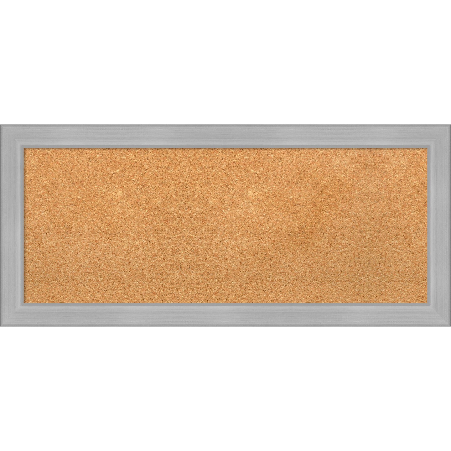 Cork Board, Vista Brushed Nickel Narrow Frame Bulletin Board
