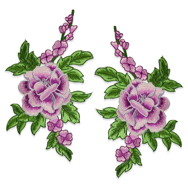 Draya Iron On Embroidered Large Flower Pair Appliquepatch Patch Michaels 6340