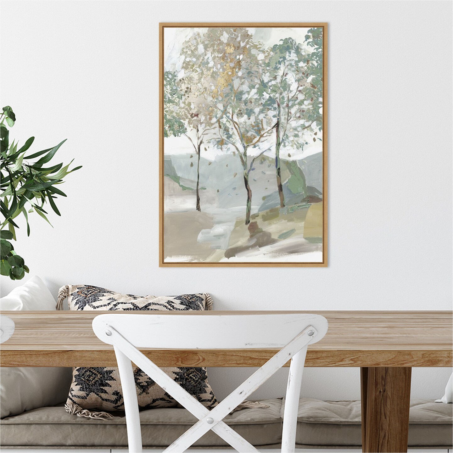 Breezy Landscape Trees II by Allison Pearce Canvas Wall Art Print Framed