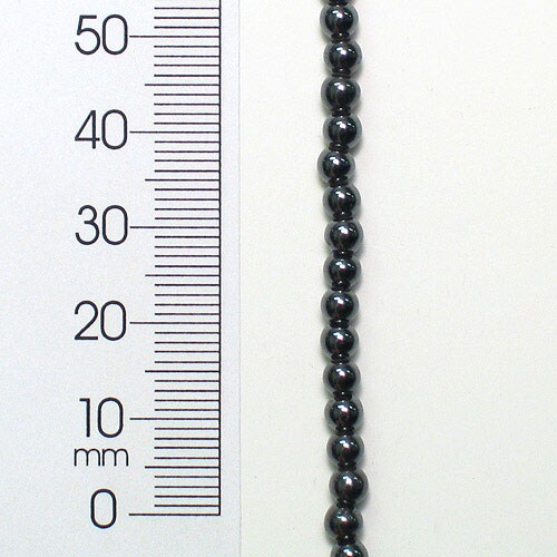 Round Hematite Beads 8 Inch Strand Pack of 2