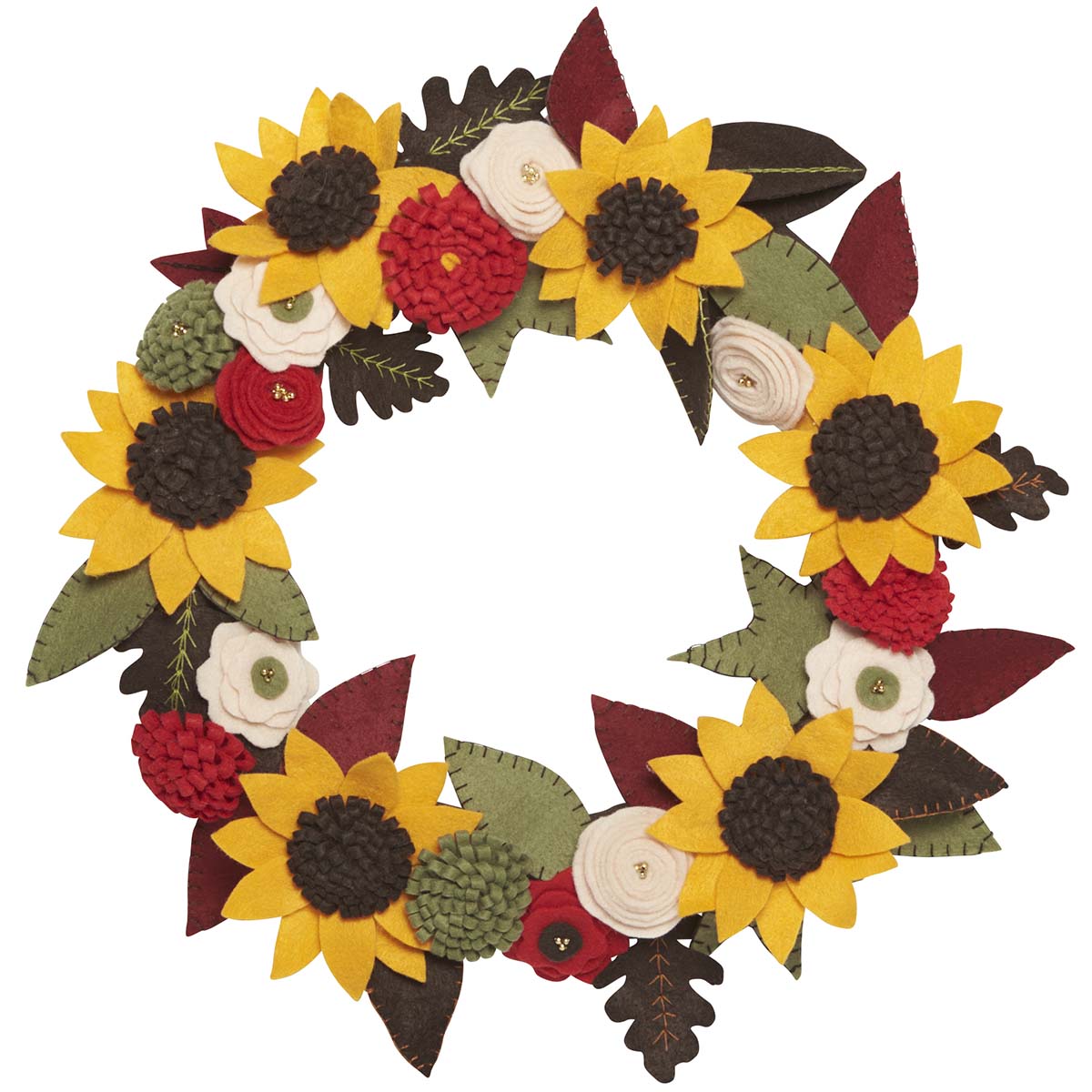 Felt Street Fall Floral Wreath Felt Kit Felting Michaels