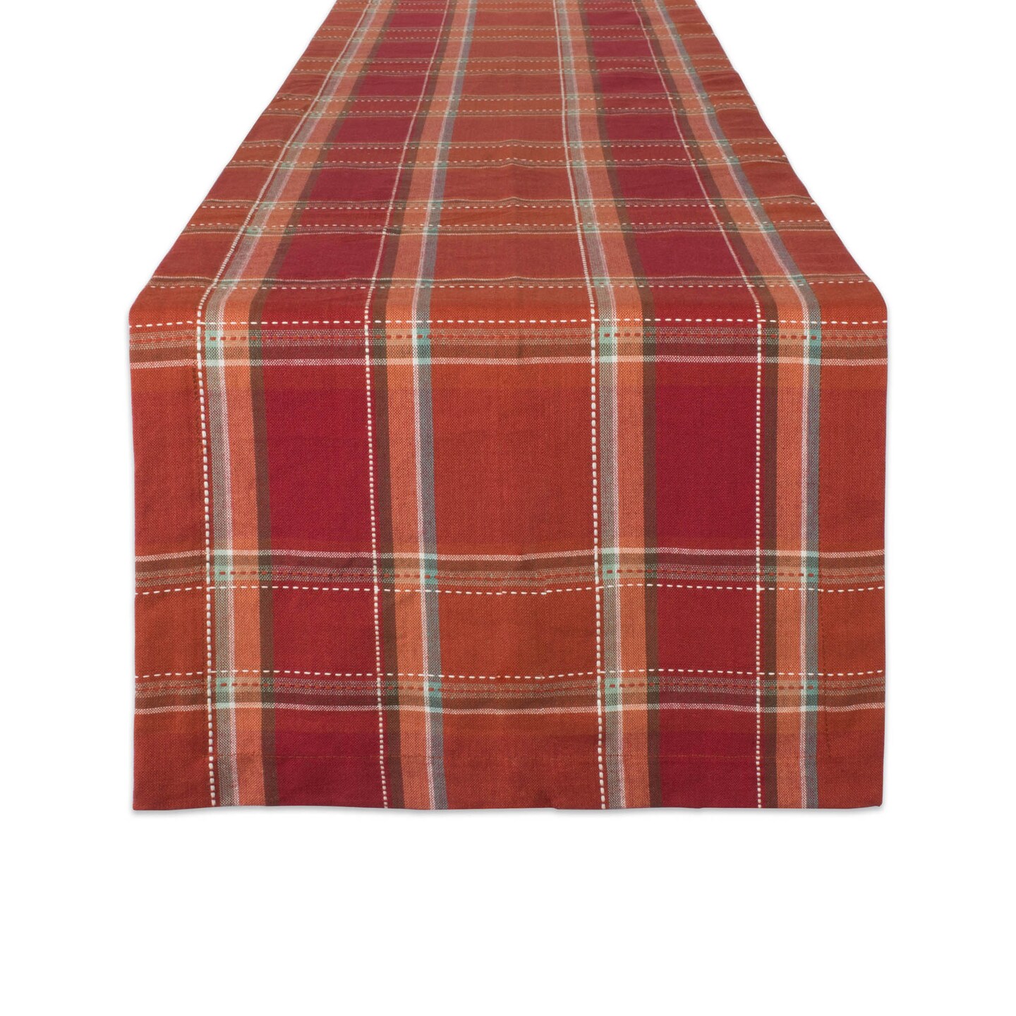 DII Autumn Spice Plaid Table Runner