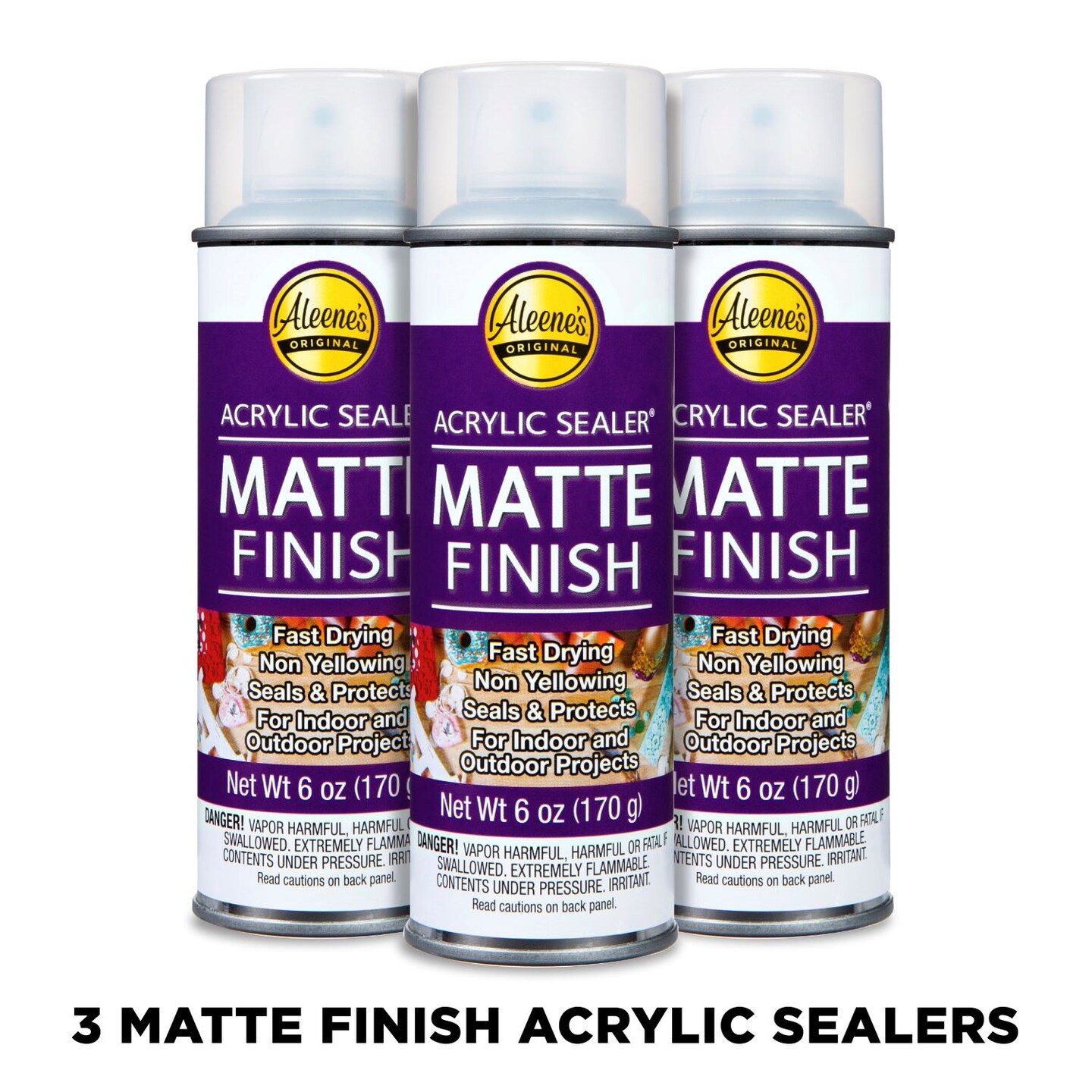 Aleene&#x27;&#x27;s Acrylic Spray Sealer  6 oz. Matte Finish 3 Pack