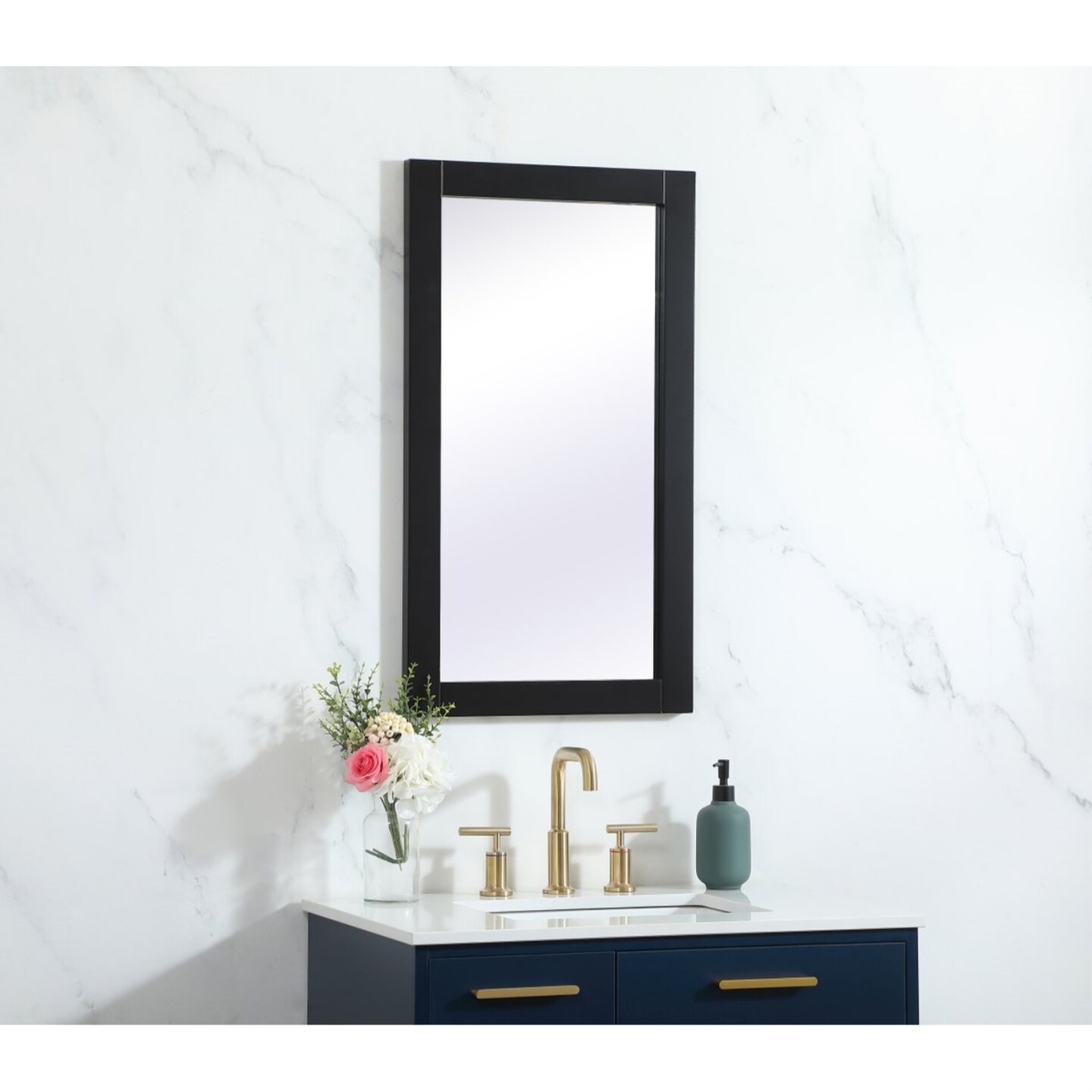 Aqua vanity mirror 18x32 inch in black Mirrors Michaels