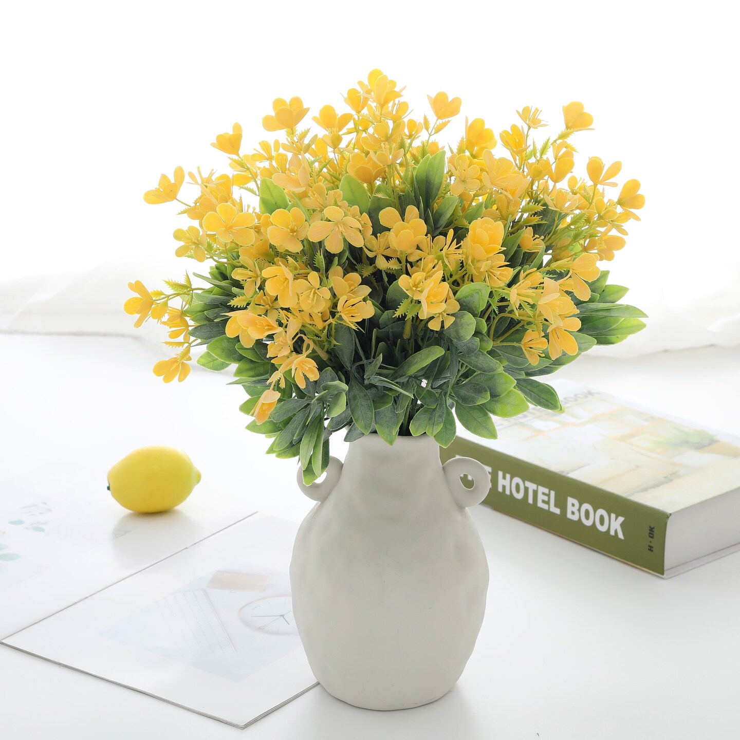 Grand Verde Wildflowers Artificial Flowers Real Touch Bouquets Faux Ranunculus Bulk Greenery, 10pcs