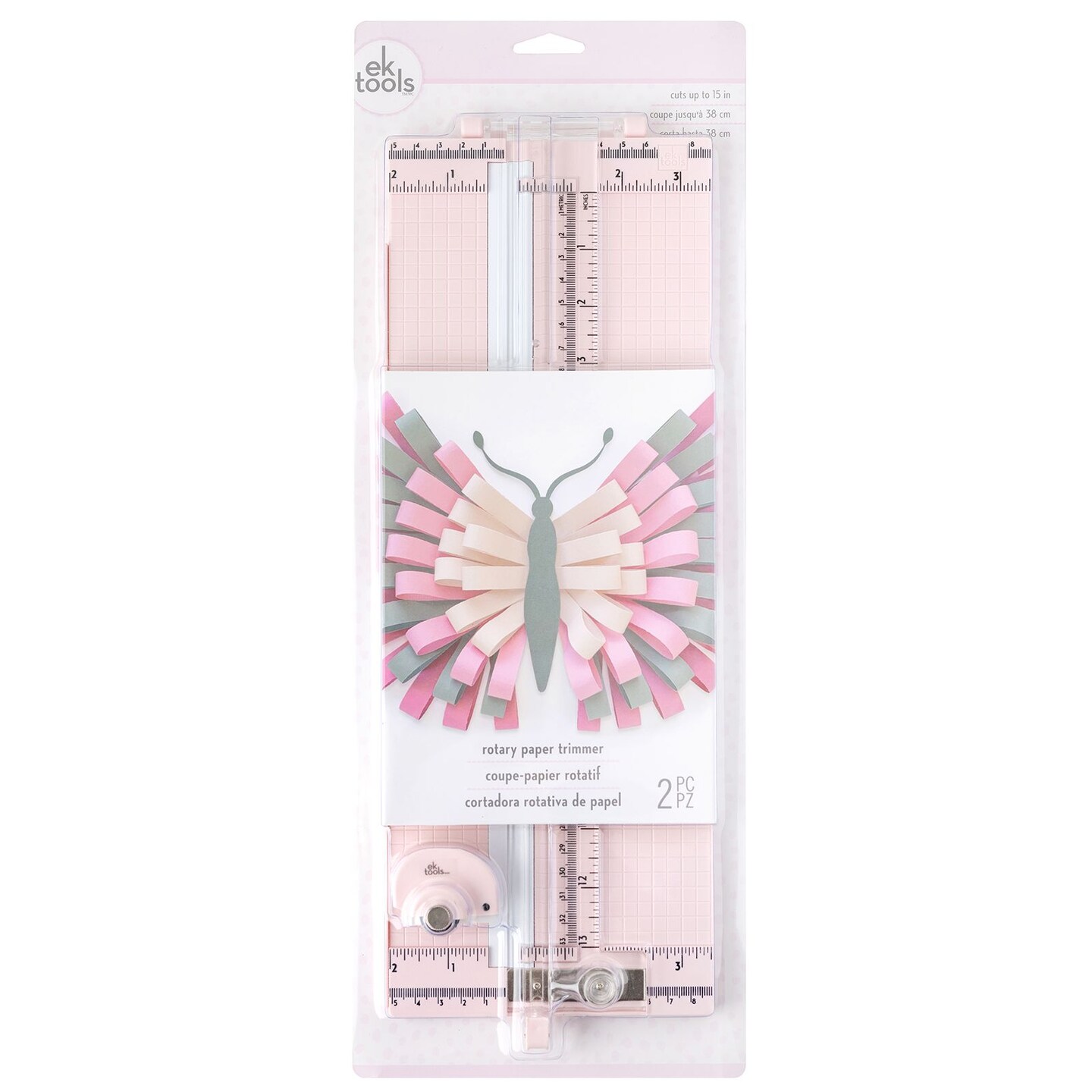 Rotary Paper Trimmer PINK EK Success 12” X 5” With Extension Arm 54000012 EK Tools