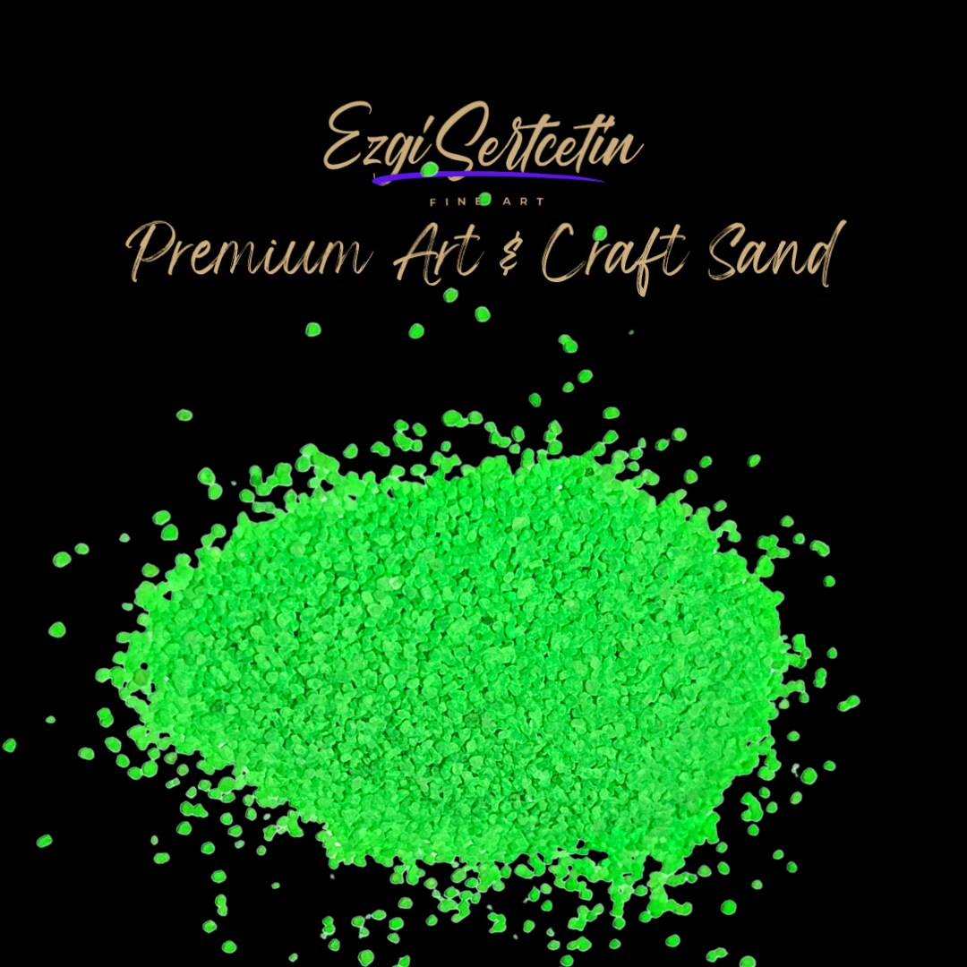 Premium Art Sand|Craft Sand|Unique Metallic-Neon Colors|Excellent Quartz Sand|10 oz|Excellent for Artwork|DIY|Sand Painting|Wedding Decoration|Vaze Filling|Ezgi Sertcetin