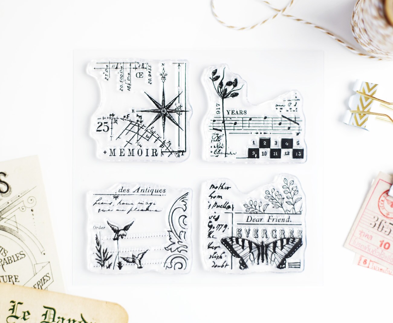 Evergreen Small Clear Stamps 4x4 inch by Wintertime Crafts