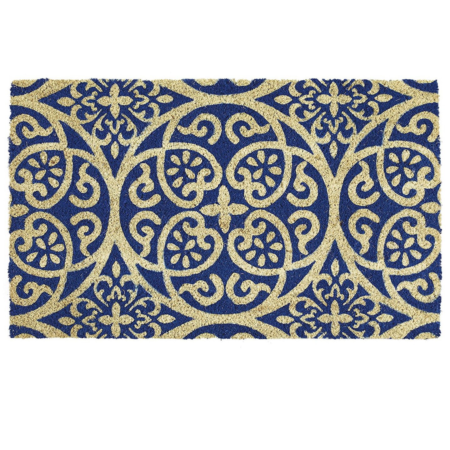 DII Blue Tunisia Scroll Doormat